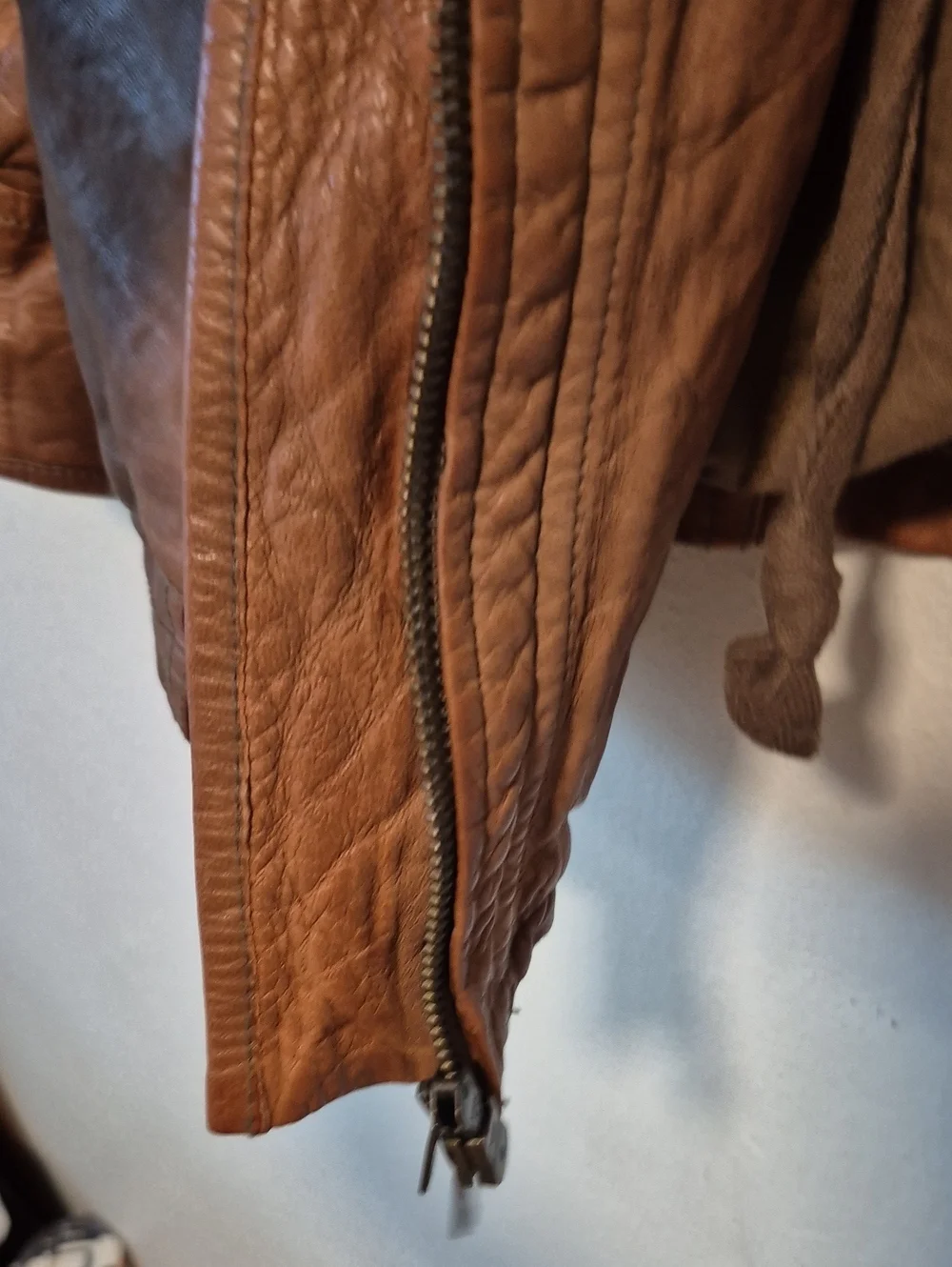 GAP WASHED LEATHER JACKET CAMEL SZ XL Gorgeous!!